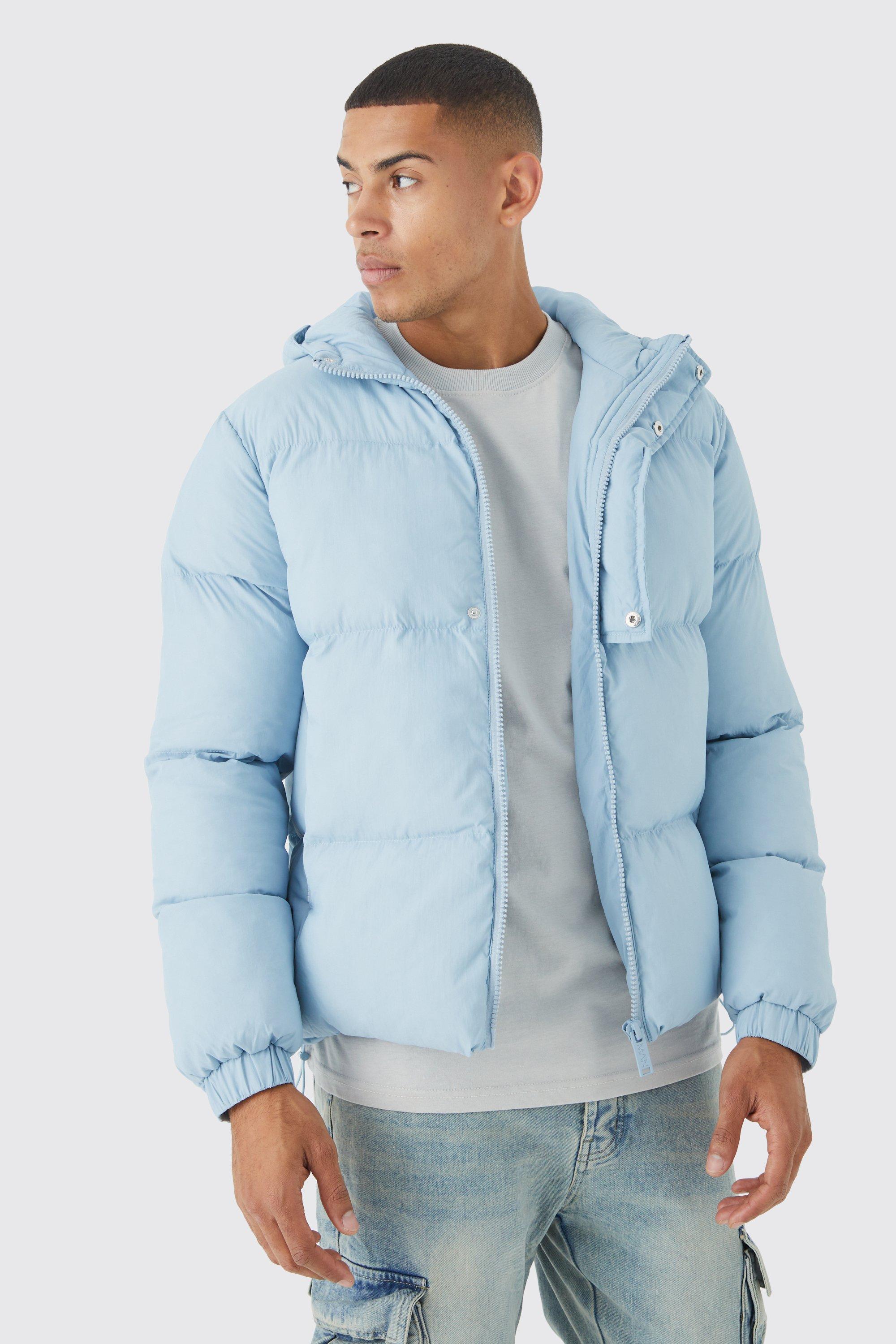 Baby blue mens puffer 2025 jacket